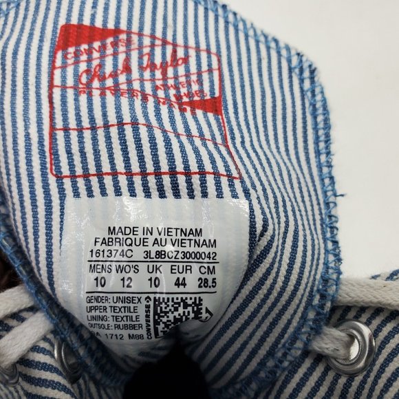 Converse Mens Shoes Chuck 70 Hi Aegean Storm Blue Size 10 High Top 161374C - Picture 4 of 11